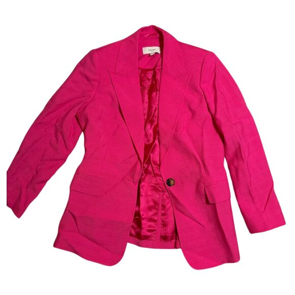 Reiss Tailored Textured Single Breasted Suit: Blazer in Pink - Size 4 - Picture 1 of 10